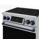 Gordon Ramsay by THOR Kitchen 30" 4.55 cu. ft. Professional Electric Range with Tilt Panel Touch Control, Self-Clean and Air Fry in Stainless Steel with Navy Blue Accents, RSE30-BLU