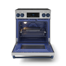 Gordon Ramsay by THOR Kitchen 30" 4.55 cu. ft. Professional Electric Range with Tilt Panel Touch Control, Self-Clean and Air Fry in Stainless Steel with Navy Blue Accents, RSE30-BLU