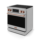 Gordon Ramsay by THOR Kitchen 30" 4.55 cu. ft. Professional Electric Range with Tilt Panel Touch Control, Self-Clean and Air Fry in Stainless Steel with Rose Gold Accents, RSE30-RSG