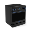 Gordon Ramsay by THOR Kitchen 30" 4.55 cu. ft. Professional Electric Range with Tilt Panel Touch Control, Self-Clean and Air Fry in Matte Black with Navy Blue Accents, RSE30B-BLU