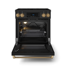 Gordon Ramsay by THOR Kitchen 30" 4.55 cu. ft. Professional Electric Range with Tilt Panel Touch Control, Self-Clean and Air Fry in Matte Black with Bronze Accents, RSE30B-BRZ