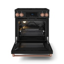 Gordon Ramsay by THOR Kitchen 30" 4.55 cu. ft. Professional Electric Range with Tilt Panel Touch Control, Self-Clean and Air Fry in Matte Black with Rose Gold Accents, RSE30B-RSG