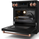 Gordon Ramsay by THOR Kitchen 30" 4.55 cu. ft. Professional Electric Range with Tilt Panel Touch Control, Self-Clean and Air Fry in Matte Black with Rose Gold Accents, RSE30B-RSG