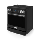 Gordon Ramsay by THOR Kitchen 30" 4.55 cu. ft. Professional Electric Range with Tilt Panel Touch Control, Self-Clean and Air Fry in Matte Black with Stainless Steel Accents, RSE30B-SS