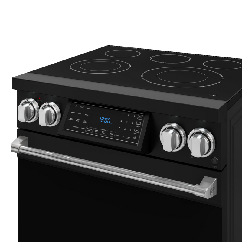 Gordon Ramsay by THOR Kitchen 30" 4.55 cu. ft. Professional Electric Range with Tilt Panel Touch Control, Self-Clean and Air Fry in Matte Black with Stainless Steel Accents, RSE30B-SS