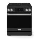 Gordon Ramsay by THOR Kitchen 30" 4.55 cu. ft. Professional Electric Range with Tilt Panel Touch Control, Self-Clean and Air Fry in Matte Black with Stainless Steel Accents, RSE30B-SS