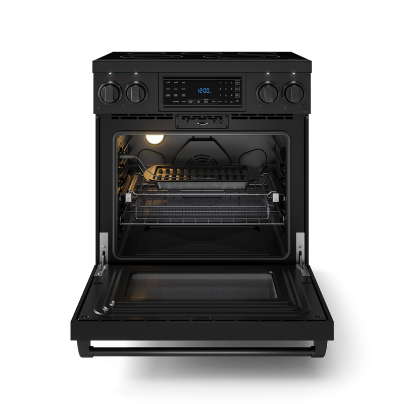 Gordon Ramsay by THOR Kitchen 30" 4.55 cu. ft. Professional Electric Range with Tilt Panel Touch Control, Self-Clean and Air Fry in Matte Black, RSE30B