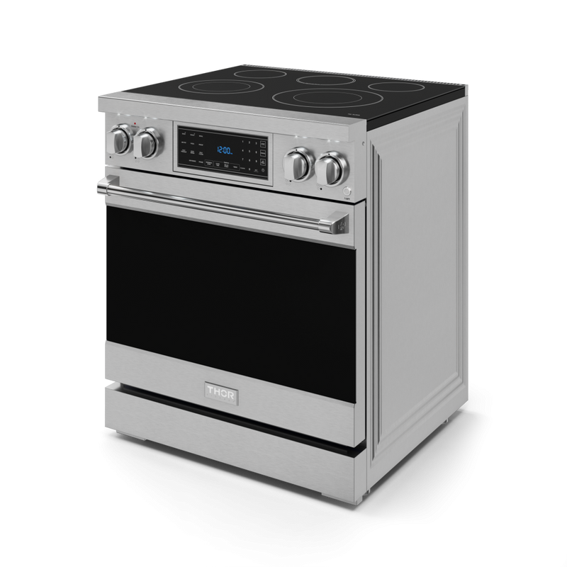 Gordon Ramsay by THOR Kitchen 30" 4.55 cu. ft. Professional Electric Range with Tilt Panel Touch Control, Self-Clean and Air Fry in Stainless Steel, RSE30