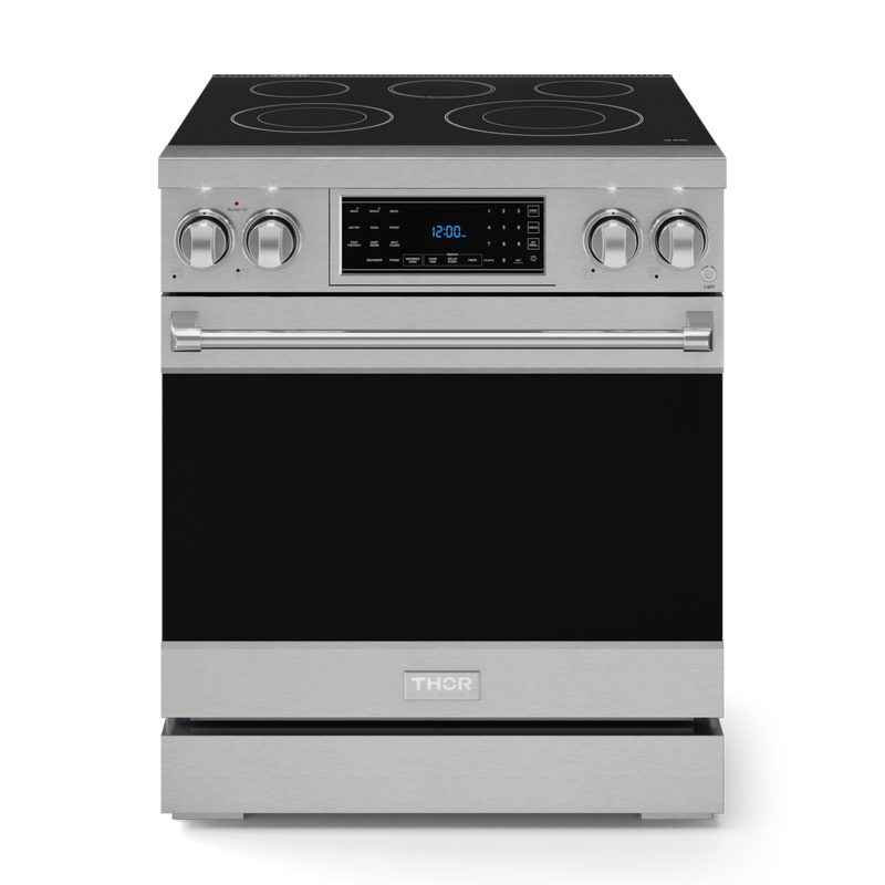 Gordon Ramsay by THOR Kitchen 30" 4.55 cu. ft. Professional Electric Range with Tilt Panel Touch Control, Self-Clean and Air Fry in Stainless Steel, RSE30