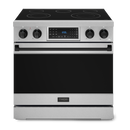 Gordon Ramsay by THOR Kitchen 36" 6.0 cu. ft. Professional Electric Range with Tilt Panel Touch Control, Self-Clean and Air Fry in Stainless Steel with Black Accents, RSE36-BLK