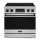 Gordon Ramsay by THOR Kitchen 36" 6.0 cu. ft. Professional Electric Range with Tilt Panel Touch Control, Self-Clean and Air Fry in Stainless Steel with Black Accents, RSE36-BLK