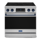 Gordon Ramsay by THOR Kitchen 36" 6.0 cu. ft. Professional Electric Range with Tilt Panel Touch Control, Self-Clean and Air Fry in Stainless Steel with Navy Blue Accents, RSE36-BLU