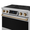 Gordon Ramsay by THOR Kitchen 36" 6.0 cu. ft. Professional Electric Range with Tilt Panel Touch Control, Self-Clean and Air Fry in Stainless Steel with Bronze Accents, RSE36-BRZ