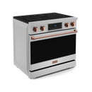 Gordon Ramsay by THOR Kitchen 36" 6.0 cu. ft. Professional Electric Range with Tilt Panel Touch Control, Self-Clean and Air Fry in Stainless Steel with Rose Gold Accents, RSE36-RSG