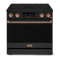 Gordon Ramsay by THOR Kitchen 36" 6.0 cu. ft. Professional Electric Range with Tilt Panel Touch Control, Self-Clean and Air Fry in Matte Black with Rose Gold Accents, RSE36B-RSG