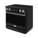 Gordon Ramsay by THOR Kitchen 36" 6.0 cu. ft. Professional Electric Range with Tilt Panel Touch Control, Self-Clean and Air Fry in Matte Black with Stainless Steel Accents, RSE36B-SS