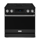 Gordon Ramsay by THOR Kitchen 36" 6.0 cu. ft. Professional Electric Range with Tilt Panel Touch Control, Self-Clean and Air Fry in Matte Black with Stainless Steel Accents, RSE36B-SS