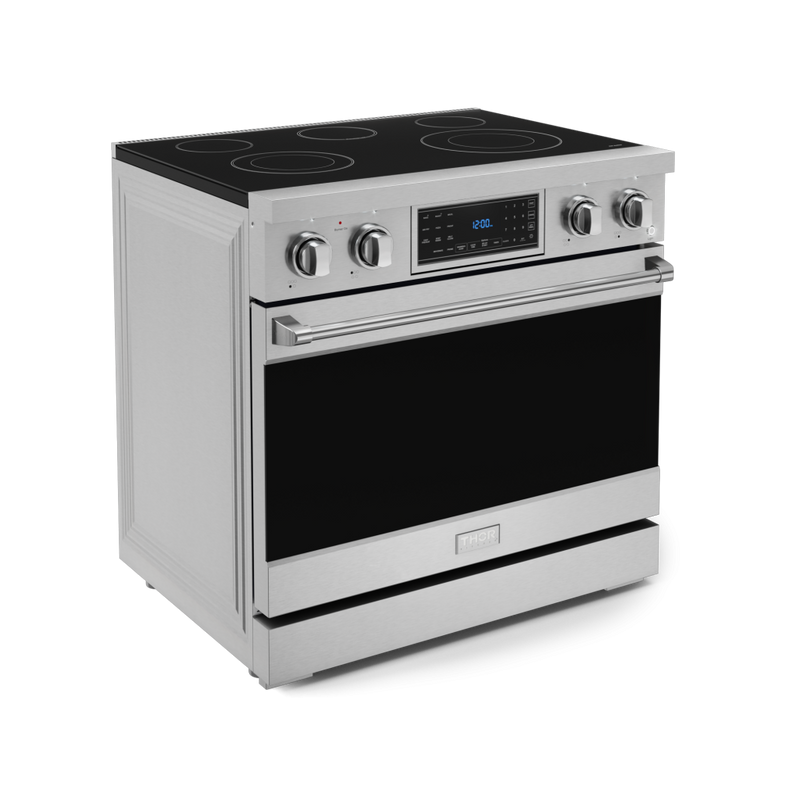 Gordon Ramsay by THOR Kitchen 36" 6.0 cu. ft. Professional Electric Range with Tilt Panel Touch Control, Self-Clean and Air Fry in Stainless Steel, RSE36