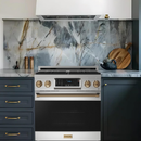 Gordon Ramsay by THOR Kitchen 30" 4.55 cu. ft. Professional Propane Gas Range with Tilt Panel Touch Control and Self-Clean in Stainless Steel with Bronze Accents, RSG30LP-BRZ