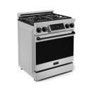 Gordon Ramsay by THOR Kitchen 30" 4.55 cu. ft. Professional Natural Gas Range with Tilt Panel Touch Control and Self-Clean in Stainless Steel with Black Accents, RSG30-BLK
