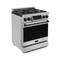 Gordon Ramsay by THOR Kitchen 30" 4.55 cu. ft. Professional Natural Gas Range with Tilt Panel Touch Control and Self-Clean in Stainless Steel with Black Accents, RSG30-BLK