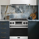 Gordon Ramsay by THOR Kitchen 30" 4.55 cu. ft. Professional Natural Gas Range with Tilt Panel Touch Control and Self-Clean in Stainless Steel with Black Accents, RSG30-BLK