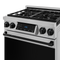 Gordon Ramsay by THOR Kitchen 30" 4.55 cu. ft. Professional Natural Gas Range with Tilt Panel Touch Control and Self-Clean in Stainless Steel with Black Accents, RSG30-BLK