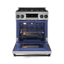 Gordon Ramsay by THOR Kitchen 30" 4.55 cu. ft. Professional Natural Gas Range with Tilt Panel Touch Control and Self-Clean in Stainless Steel with Black Accents, RSG30-BLK