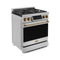 Gordon Ramsay by THOR Kitchen 30" 4.55 cu. ft. Professional Propane Gas Range with Tilt Panel Touch Control and Self-Clean in Stainless Steel with Bronze Accents, RSG30LP-BRZ