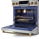 Gordon Ramsay by THOR Kitchen 30" 4.55 cu. ft. Professional Propane Gas Range with Tilt Panel Touch Control and Self-Clean in Stainless Steel with Bronze Accents, RSG30LP-BRZ