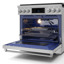 Gordon Ramsay by THOR Kitchen 36" 6.0 cu. ft. Professional Propane Gas Range with Tilt Panel Touch Control, Self-Clean and Air Fry in Stainless Steel, RSG36LP