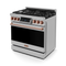 Gordon Ramsay by THOR Kitchen 36" 6.0 cu. ft. Professional Natural Gas Range with Tilt Panel Touch Control, Self-Clean and Air Fry in Stainless Steel with Rose Gold Accents, RSG36-RSG