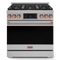 Gordon Ramsay by THOR Kitchen 36" 6.0 cu. ft. Professional Natural Gas Range with Tilt Panel Touch Control, Self-Clean and Air Fry in Stainless Steel with Rose Gold Accents, RSG36-RSG