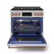Gordon Ramsay by THOR Kitchen 36" 6.0 cu. ft. Professional Natural Gas Range with Tilt Panel Touch Control, Self-Clean and Air Fry in Stainless Steel with Rose Gold Accents, RSG36-RSG