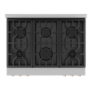 Gordon Ramsay by THOR Kitchen 36" 6.0 cu. ft. Professional Natural Gas Range with Tilt Panel Touch Control, Self-Clean and Air Fry in Stainless Steel with Rose Gold Accents, RSG36-RSG