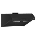 FORNO Espresso Bari 30" 400 CFM Under Cabinet Range Hood in Black with Silver Handles, FRHUC5255-30BLK