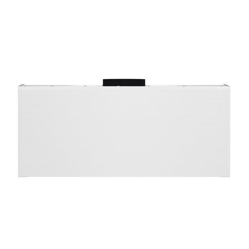 FORNO Espresso Bari 30" 400 CFM Under Cabinet Range Hood in White with Antique Brass Handles, FRHUC5255-30WHT