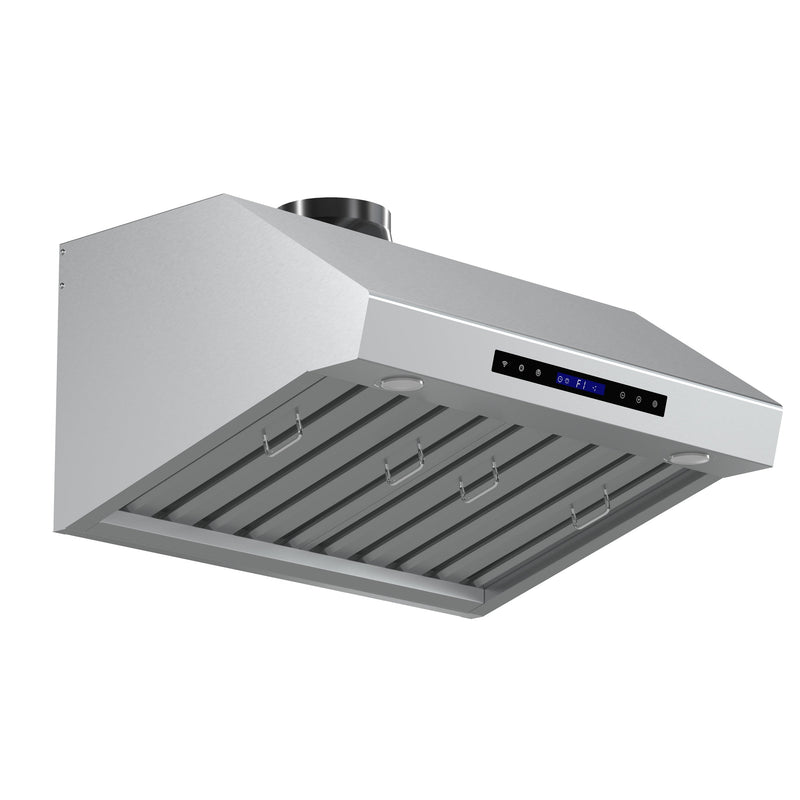 FORNO Palazzo 30'' 500 CFM Wall Mount Range Hood in Stainless Steel, FRHWM5030-30