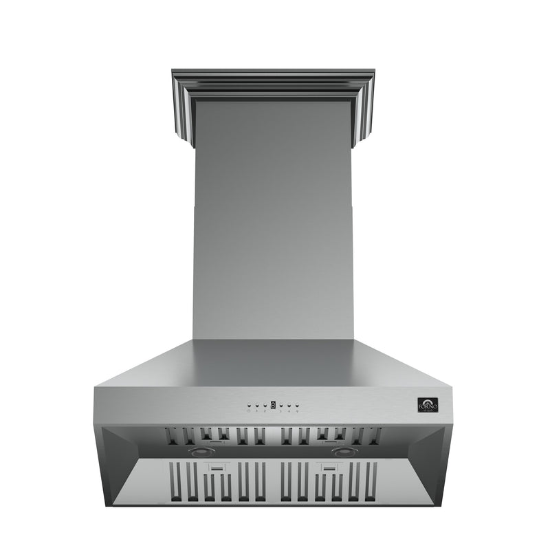 FORNO Orvieto 36" 1,200 CFM Wall Mount Range Hood in Stainless Steel, FRHWM5094-36