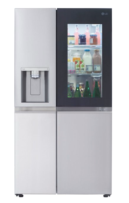 LG - 27 Cu. Ft. Side-by-Side Smart Refrigerator with Craft Ice and InstaView - Stainless steel