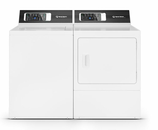 Speed Queen TR7 Ultra-Quiet Top Load Washer with DR7 Sanitizing Electric Dryer with Pet Plus™ | Steam | Over-dry Protection Technology | ENERGY STAR® Certified | 7-Year Warranty