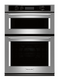 KitchenAid - 30" Single Electric Convection Wall Oven with Built-In Microwave - Stainless steel