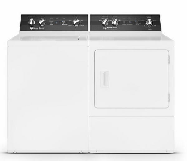 Speed QueenTR5 Ultra-Quiet Top Load Washer with Speed Queen® Perfect Wash with DR5 Sanitizing Electric Dryer with Steam | Over-dry Protection Technology | ENERGY STAR® Certified | 5-Year Warranty