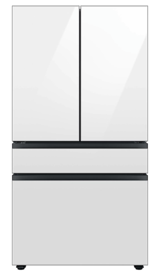 Sumsung Bespoke 4-Door French Door Refrigerator (29 cu. ft.) with Beverage Center™ in White Glass