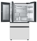 Sumsung Bespoke 4-Door French Door Refrigerator (29 cu. ft.) with Beverage Center™ in White Glass