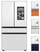 Samsung - Bespoke 23 cu. ft. Counter Depth 4-Door French Door Refrigerator with Family Hub - Custom Panel Ready