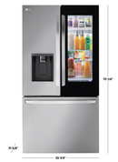LG - 25.5 Cu. Ft. French Door Counter-Depth Smart Refrigerator with InstaView - Stainless steel