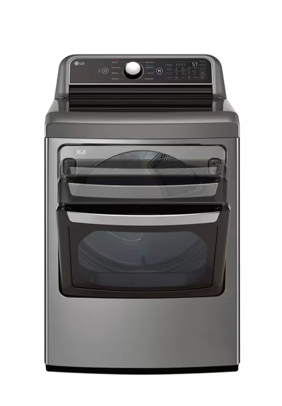 LG 7.3 cu. ft. Ultra Large Capacity Smart wi-fi Enabled Rear Control Electric Dryer with EasyLoad™ Door