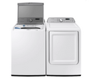 Samsung 4.5 cu. ft. Capacity Top Load Washer with Active WaterJet in White 7.4 cu. ft. Electric Dryer with Sensor Dry in White