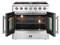 FORNO 36-in 6 Burners 5.36-cu ft Convection Oven Freestanding Natural Gas Range (Stainless Steel)